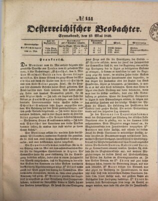 Der Oesterreichische Beobachter Samstag 23. Mai 1840
