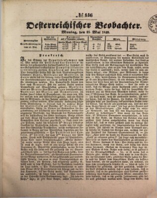 Der Oesterreichische Beobachter Montag 25. Mai 1840