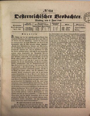 Der Oesterreichische Beobachter Dienstag 2. Juni 1840