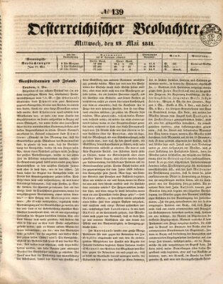 Der Oesterreichische Beobachter Mittwoch 19. Mai 1841