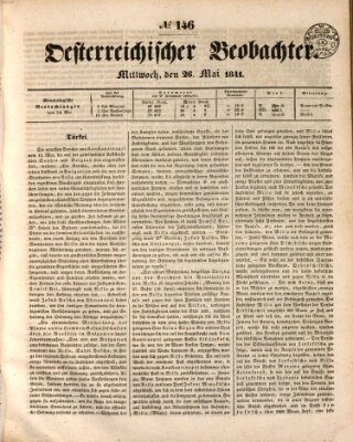 Der Oesterreichische Beobachter Mittwoch 26. Mai 1841