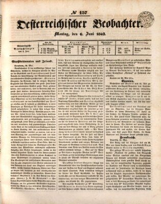 Der Oesterreichische Beobachter Montag 6. Juni 1842