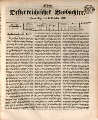 Der Oesterreichische Beobachter Donnerstag 6. Oktober 1842