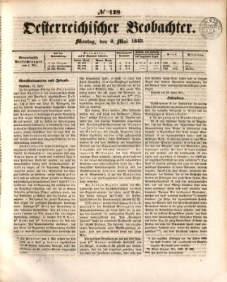 Der Oesterreichische Beobachter Montag 8. Mai 1843