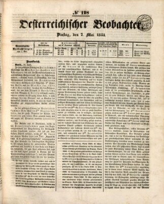 Der Oesterreichische Beobachter Dienstag 7. Mai 1844