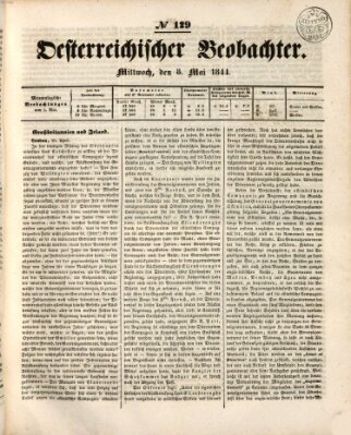 Der Oesterreichische Beobachter Mittwoch 8. Mai 1844