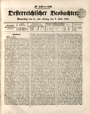 Der Oesterreichische Beobachter Freitag 7. Juni 1844
