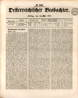 Der Oesterreichische Beobachter Freitag 14. Mai 1847