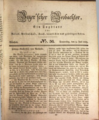Bayer'scher Beobachter Donnerstag 9. Juli 1829