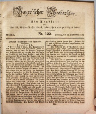 Bayer'scher Beobachter Sonntag 13. September 1829