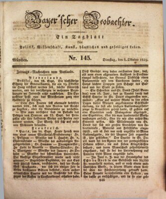 Bayer'scher Beobachter Dienstag 6. Oktober 1829