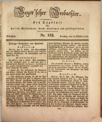 Bayer'scher Beobachter Dienstag 13. Oktober 1829