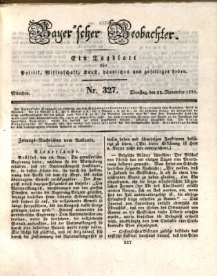 Bayer'scher Beobachter Dienstag 23. November 1830