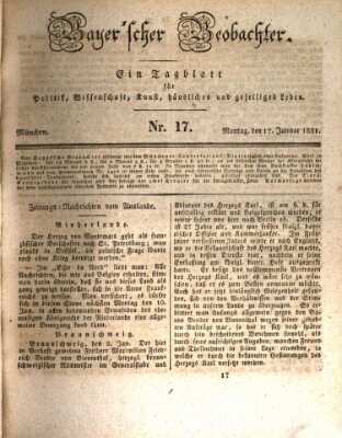 Bayer'scher Beobachter Montag 17. Januar 1831