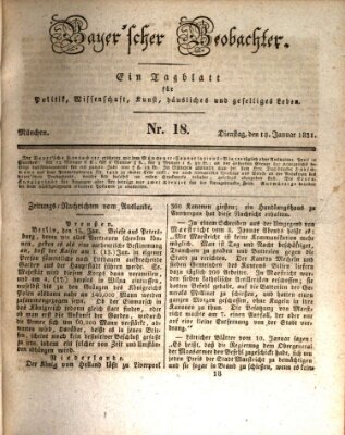 Bayer'scher Beobachter Dienstag 18. Januar 1831