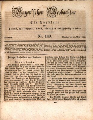 Bayer'scher Beobachter Montag 23. Mai 1831