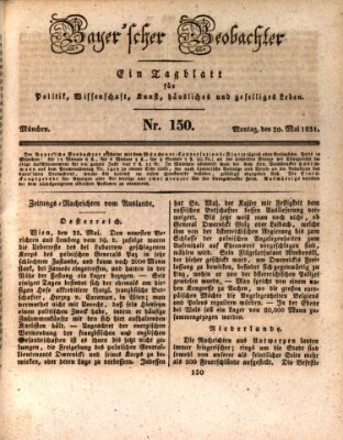 Bayer'scher Beobachter Montag 30. Mai 1831