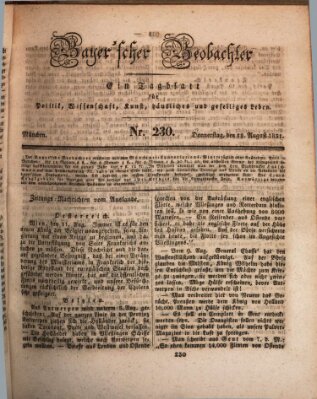 Bayer'scher Beobachter Donnerstag 18. August 1831