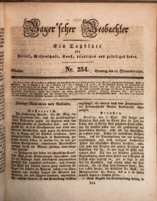 Bayer'scher Beobachter Sonntag 11. September 1831