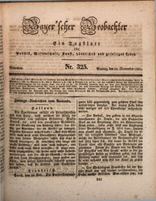 Bayer'scher Beobachter Montag 21. November 1831