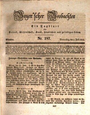Bayer'scher Beobachter Donnerstag 5. Juli 1832