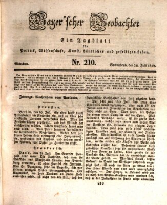 Bayer'scher Beobachter Samstag 28. Juli 1832