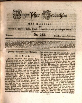 Bayer'scher Beobachter Dienstag 31. Juli 1832