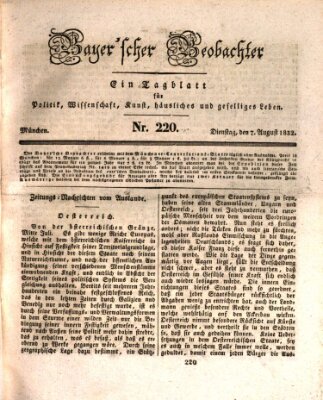 Bayer'scher Beobachter Dienstag 7. August 1832