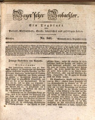 Bayer'scher Beobachter Mittwoch 5. Dezember 1832