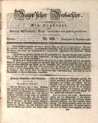 Bayer'scher Beobachter Freitag 14. Dezember 1832