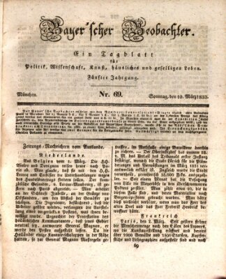 Bayer'scher Beobachter Sonntag 10. März 1833
