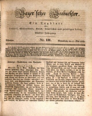 Bayer'scher Beobachter Samstag 11. Mai 1833