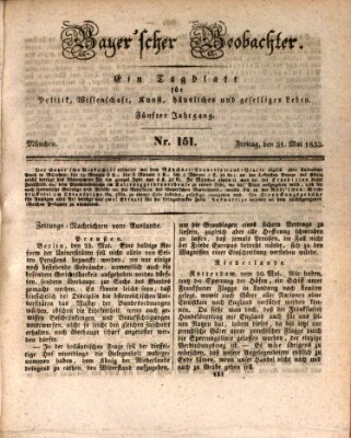 Bayer'scher Beobachter Freitag 31. Mai 1833