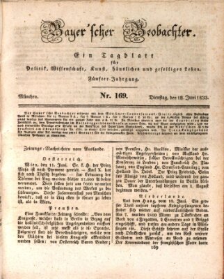 Bayer'scher Beobachter Dienstag 18. Juni 1833