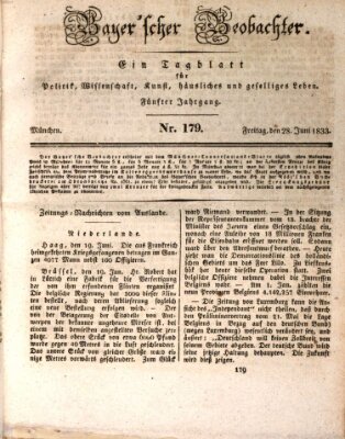 Bayer'scher Beobachter Freitag 28. Juni 1833