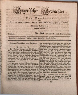 Bayer'scher Beobachter Samstag 16. November 1833