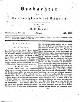 Bayer'scher Beobachter Dienstag 6. Mai 1834