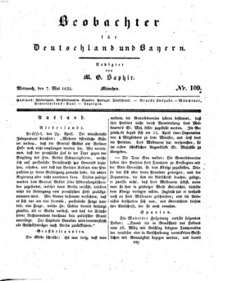 Bayer'scher Beobachter Mittwoch 7. Mai 1834