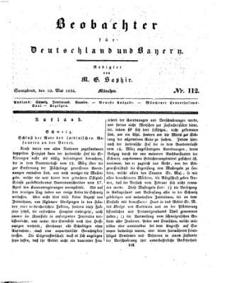 Bayer'scher Beobachter Samstag 10. Mai 1834