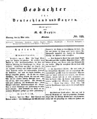 Bayer'scher Beobachter Sonntag 25. Mai 1834