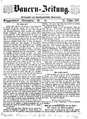 Bauern-Zeitung Dienstag 25. Oktober 1870