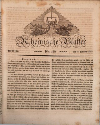 Rheinische Blätter Sonntag 5. Oktober 1817