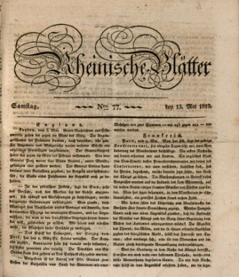 Rheinische Blätter Samstag 15. Mai 1819