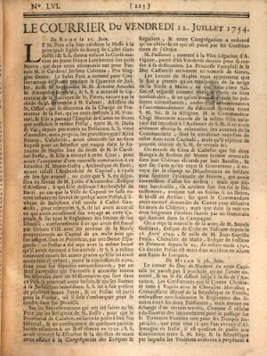 Le courrier Freitag 12. Juli 1754