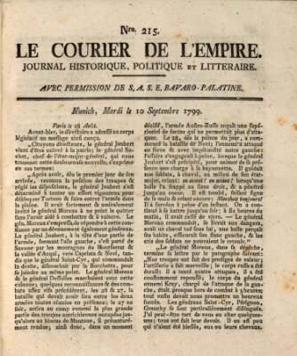 Le courier de l'Empire Dienstag 10. September 1799