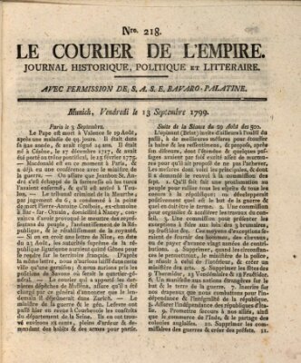 Le courier de l'Empire Freitag 13. September 1799