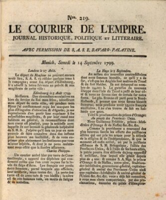 Le courier de l'Empire Samstag 14. September 1799