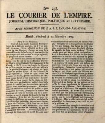 Le courier de l'Empire Freitag 22. November 1799