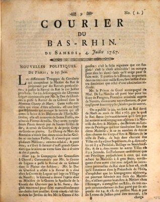 Courier du Bas-Rhin Samstag 4. Juli 1767
