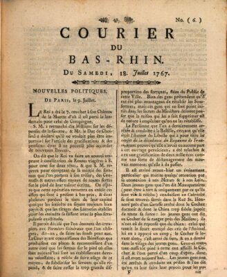 Courier du Bas-Rhin Samstag 18. Juli 1767